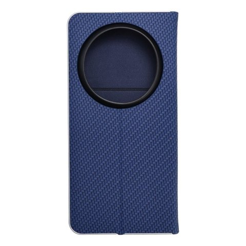 Etui z klapką na Xiaomi 14 ULTRA Luna Book Carbon niebieskie