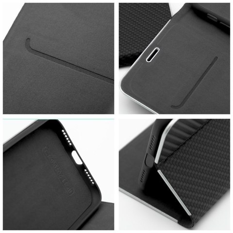 Etui z klapką na Xiaomi Redmi 14C Luna Book Carbon czarne