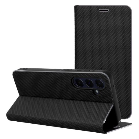 Etui z klapką na Xiaomi Redmi 14C Luna Book Carbon czarne