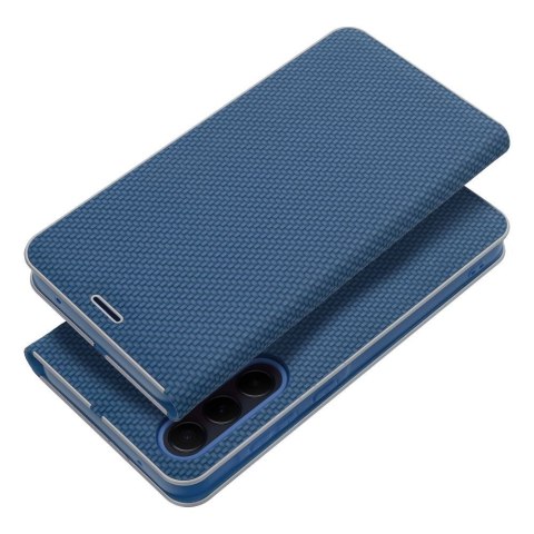 Etui z klapką na Xiaomi Redmi 14C Luna Book Carbon niebieskie