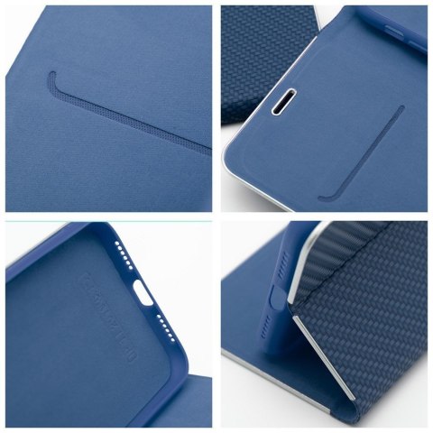 Etui z klapką na Xiaomi Redmi 14C Luna Book Carbon niebieskie