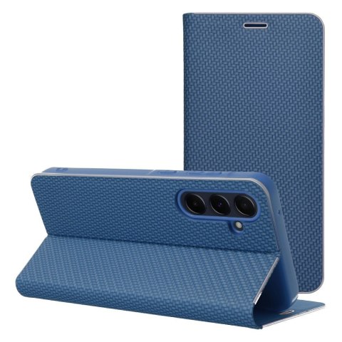 Etui z klapką na Xiaomi Redmi 14C Luna Book Carbon niebieskie