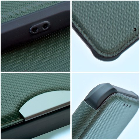 Etui z klapką na Xiaomi Redmi 14C Razor Book ciemnozielone