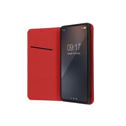 Etui z klapką na Xiaomi Redmi 14C Smart Pro Book skórzane bordowe