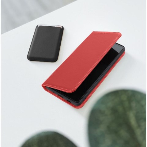 Etui z klapką na Xiaomi Redmi 14C Smart Pro Book skórzane bordowe