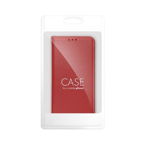 Etui z klapką na Xiaomi Redmi 14C Smart Pro Book skórzane bordowe