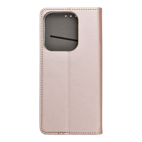 Etui z klapką na Xiaomi Redmi 15c Smart Case Book złote