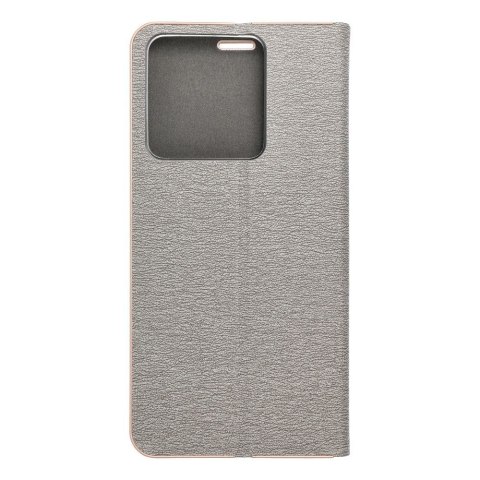 Etui z klapką na Xiaomi Redmi NOTE 13 5G Luna Book Gold srebrne