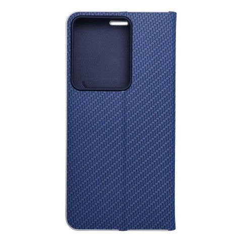 Etui z klapką na Xiaomi Redmi NOTE 13 PRO 4G / Poco M6 PRO 4G Luna Book Carbon niebieskie