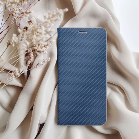 Etui z klapką na Xiaomi Redmi NOTE 13 PRO 4G / Poco M6 PRO 4G Luna Book Carbon niebieskie