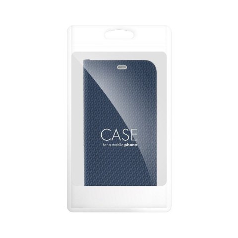 Etui z klapką na Xiaomi Redmi NOTE 13 PRO 4G / Poco M6 PRO 4G Luna Book Carbon niebieskie