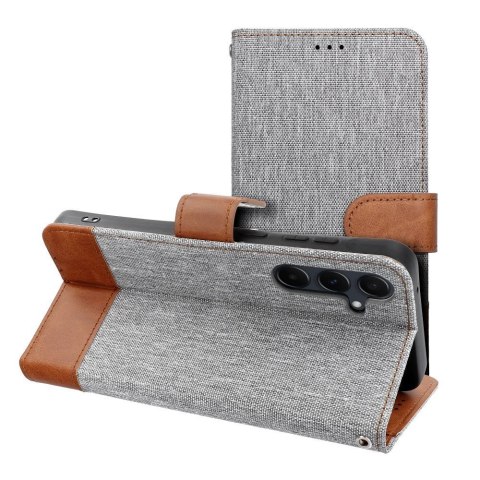 Etui z klapką na Xiaomi Redmi NOTE 14 4G (GLOBAL - 163,25mm x 76,55mm x 8,16mm) Jeans Book szare