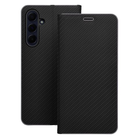Etui z klapką na Xiaomi Redmi NOTE 14 4G (GLOBAL - 163,25mm x 76,55mm x 8,16mm) Luna Book Carbon czarne