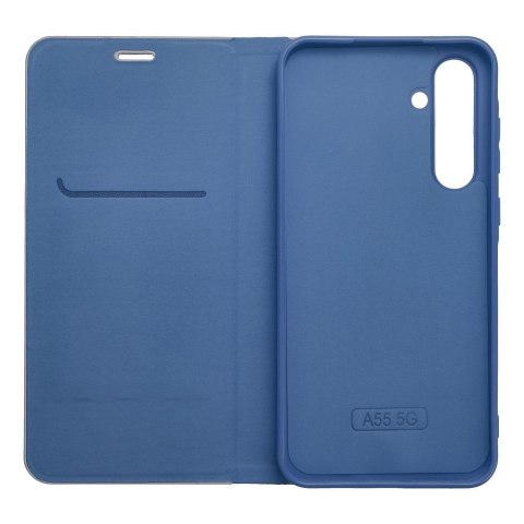 Etui z klapką na Xiaomi Redmi NOTE 14 4G (GLOBAL - 163,25mm x 76,55mm x 8,16mm) Luna Book Carbon niebieskie