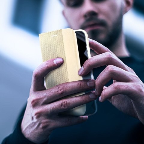 Etui z klapką na Xiaomi Redmi NOTE 14 5G Sensitive Book złote