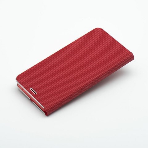 Etui z klapką na Xiaomi Redmi NOTE 14 PRO 4G Luna Book Carbon czerwone