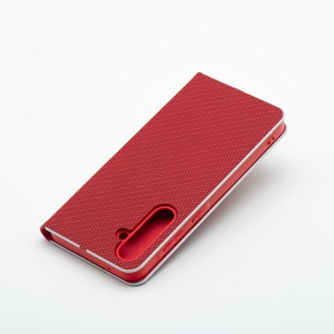 Etui z klapką na Xiaomi Redmi NOTE 14 PRO 4G Luna Book Carbon czerwone