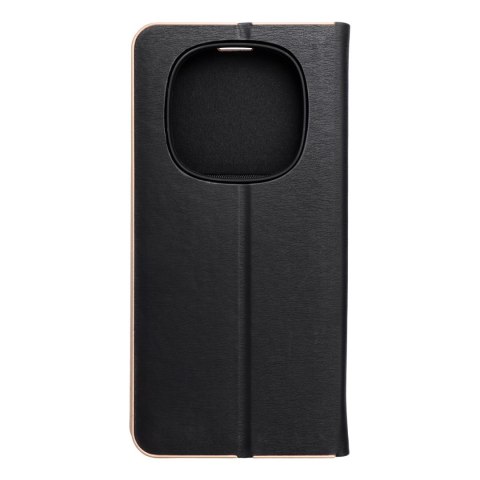 Etui z klapką na Xiaomi Redmi NOTE 14 PRO 4G Luna Book Gold czarne