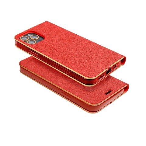 Etui z klapką na Xiaomi Redmi NOTE 14 PRO 4G Luna Book Gold czerwone