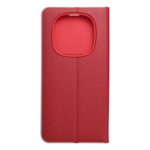 Etui z klapką na Xiaomi Redmi NOTE 14 PRO 4G Luna Book Gold czerwone