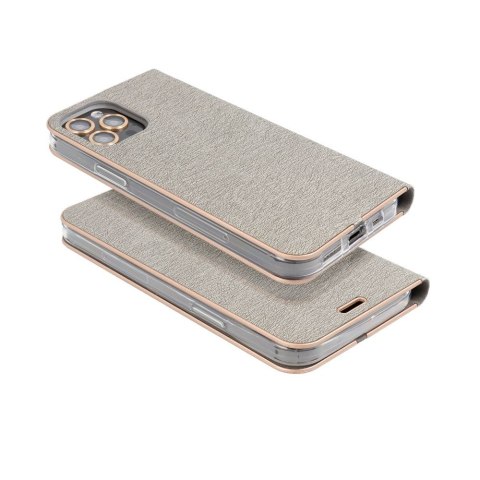 Etui z klapką na Xiaomi Redmi NOTE 14 PRO 4G Luna Book Gold srebrne