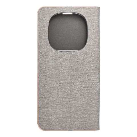 Etui z klapką na Xiaomi Redmi NOTE 14 PRO 4G Luna Book Gold srebrne