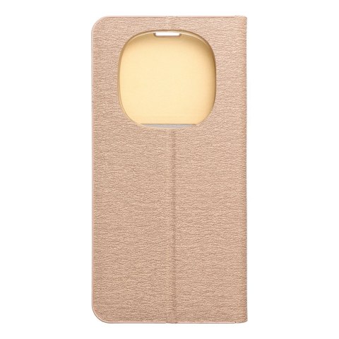 Etui z klapką na Xiaomi Redmi NOTE 14 PRO 4G Luna Book Gold złote