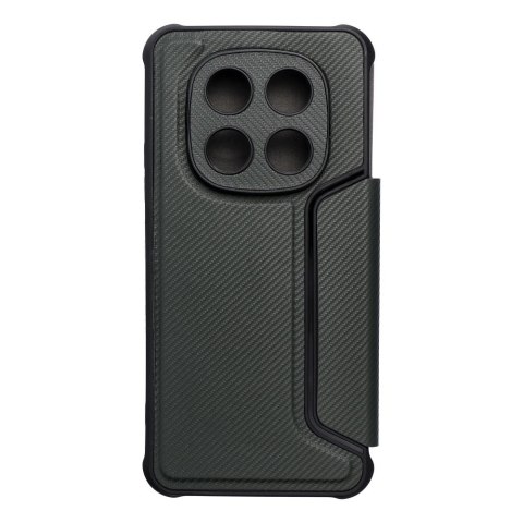 Etui z klapką na Xiaomi Redmi NOTE 14 PRO 4G Razor Book ciemnozielone