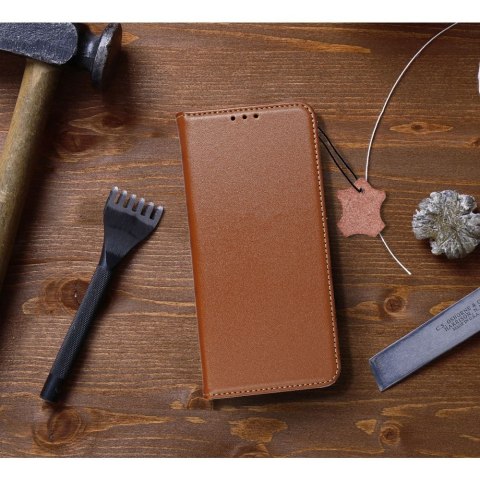 Etui z klapką na Xiaomi Redmi NOTE 14 PRO 4G Smart Pro Book skórzane brązowe