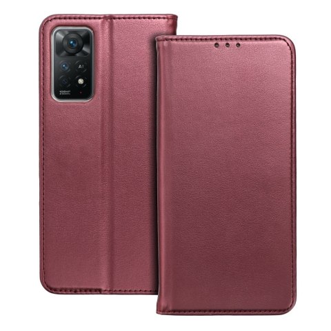 Etui z klapką na Xiaomi Redmi Note 12 PRO 5G Smart Magneto burgundowe