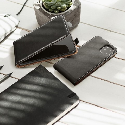 Etui z klapką pionowe na iPhone 7 / 8 / SE 2020 / SE 2022 Slim Flexi Fresh czarne