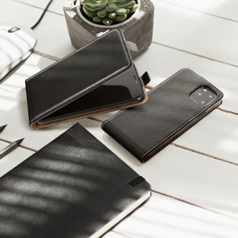 Etui z klapką pionowe na Xiaomi Redmi NOTE 13 5G Slim Flexi Fresh czarne
