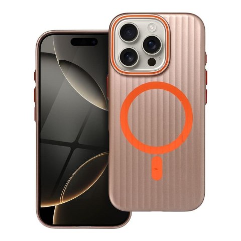 Futerał do iPhone 15 PRO Simply zgodny z MagSafe tytanowy pustynny