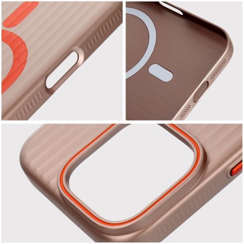 Futerał do iPhone 15 PRO Simply zgodny z MagSafe tytanowy pustynny