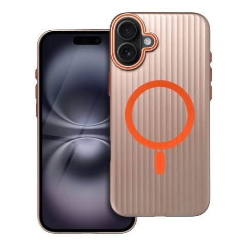 Futerał do iPhone 16 PLUS Simply zgodny z MagSafe tytanowy pustynny