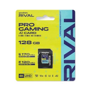 GOODRAM RIVAL Karta pamięci microSD 128GB 100MB/s class 10 UHS-I U3 V30 A2 z adapterem SD
