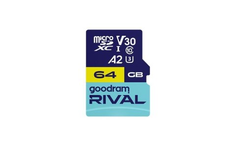 GOODRAM RIVAL Karta pamięci microSD 64GB 100MB/s class 10 UHS-I U3 V30 A2 z adapterem SD