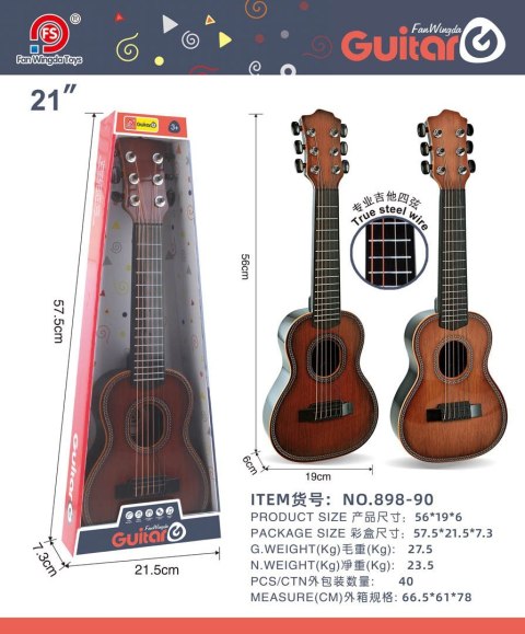 Gitara Dla Najmłodszych Jasny Brąz