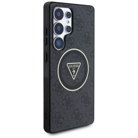 GUESS futerał do SAMSUNG S25 Ultra GUHMS25LHG4PRTGK (Magnetic IML Metal Glitter 4G Circle Triangle) czarny