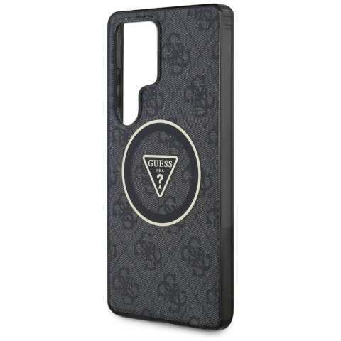 GUESS futerał do SAMSUNG S25 Ultra GUHMS25LHG4PRTGK (Magnetic IML Metal Glitter 4G Circle Triangle) czarny