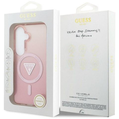 GUESS futerał do SAMSUNG S26 GUHMS26SHGTMLCGP (Magnetic IML Gradient Triangle) różowy
