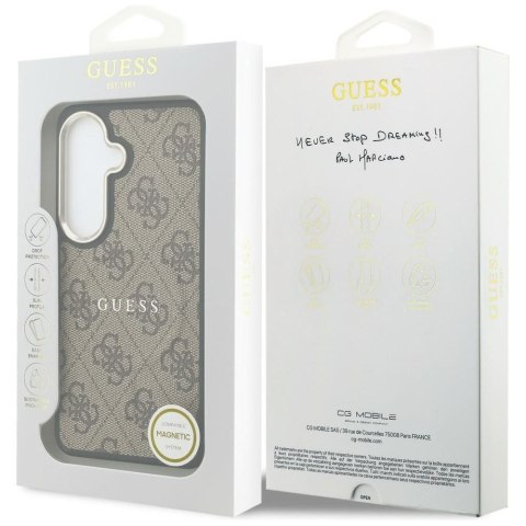 GUESS futerał do SAMSUNG S26 GUHMS26SP4MSEGCW (4G Embossed Ring MagSafe) brązowy