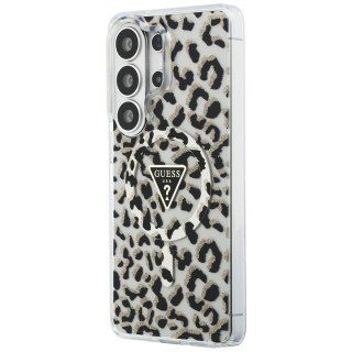 GUESS futerał do SAMSUNG S26 Ultra GUHMS26LHLEGTGLK (Magnetic IML Leopard Print Triangle) czarny