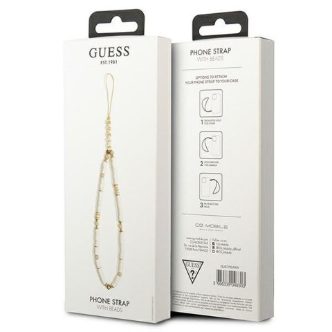 GUESS zawieszka GUSTPEARW (Heishi Beads) biała