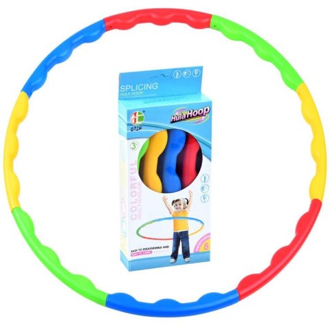 Hula hop składane kolorowe koło do kręcenia 60 cm 8 elementów SP0692