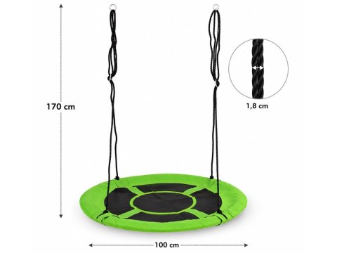 Huśtawka Bocianie gniazdo OKRĄGŁA śr. 100cm - max. obciążenie 250kg SP0877