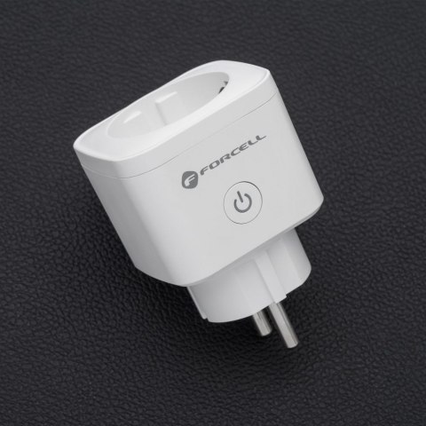 Inteligentne gniazdko 230V Forcell F-Energy EU02 z WiFi, programatorem i wsparciem dla Tuya / Amazon Alexa białe