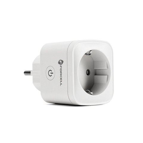 Inteligentne gniazdko 230V Forcell F-Energy EU02 z WiFi, programatorem i wsparciem dla Tuya / Amazon Alexa białe