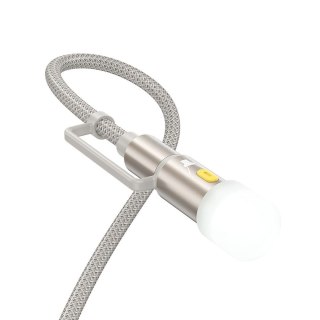 Kabel All-in-one USB C / Lightning do USB C / LED Light Hoco PD 3A 60W 1,2 m U138 szary