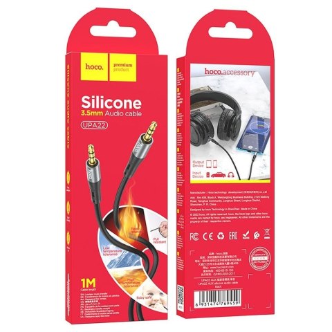 Kabel AUX Jack 3,5 mm do Jack 3,5 mm Hoco 1 m UPA22 czarny
